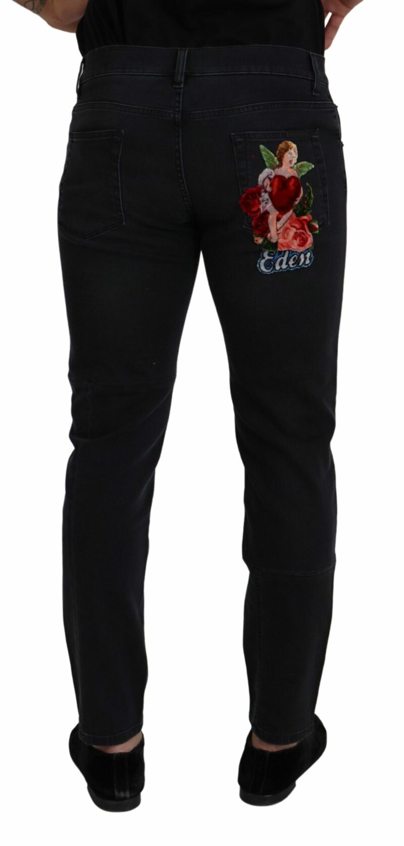 Dolce & Gabbana Sleek Black Cotton Blend Denim Pants - Image 3