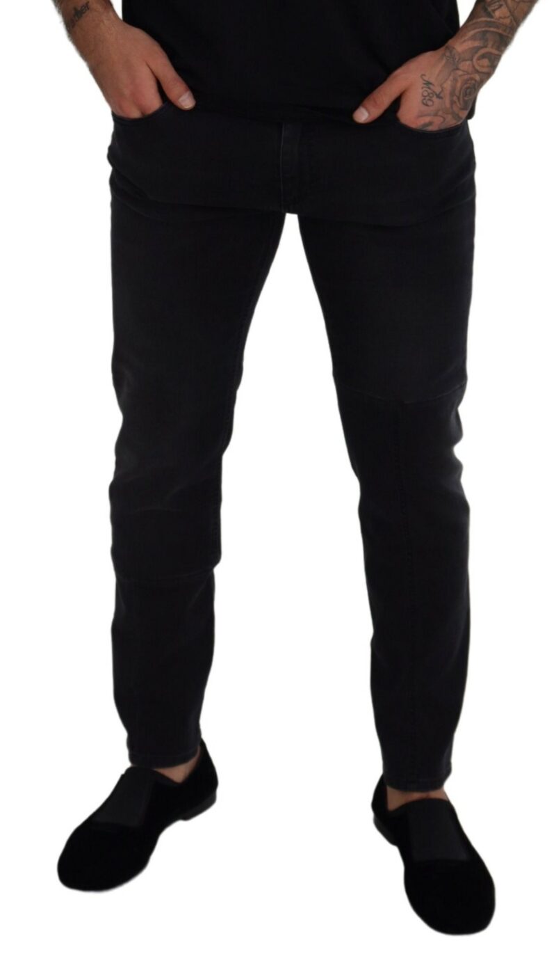 Dolce & Gabbana Sleek Black Cotton Blend Denim Pants - Image 4