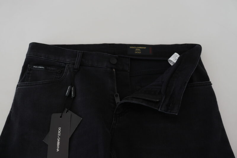 Dolce & Gabbana Sleek Black Cotton Blend Denim Pants - Image 5