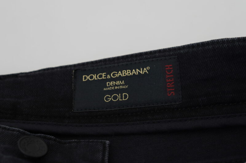 Dolce & Gabbana Sleek Black Cotton Blend Denim Pants - Image 7