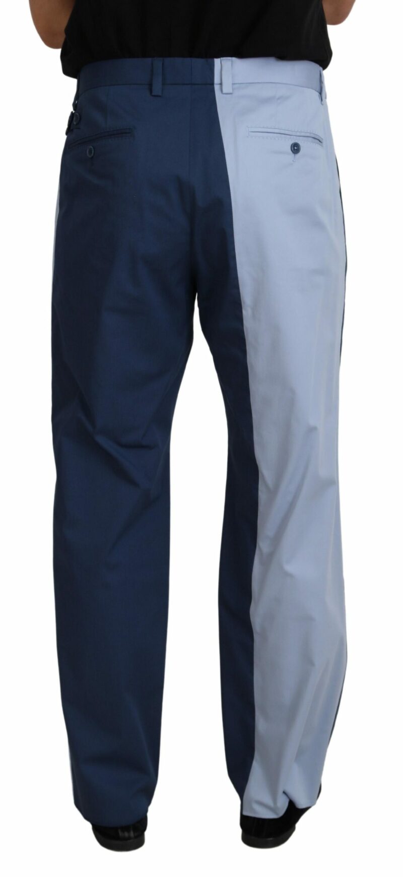 Dolce & Gabbana Elegant Blue Cotton Blend Pants for Men - Image 3