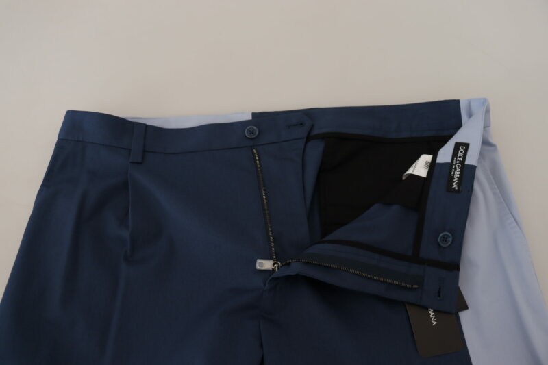 Dolce & Gabbana Elegant Blue Cotton Blend Pants for Men - Image 5