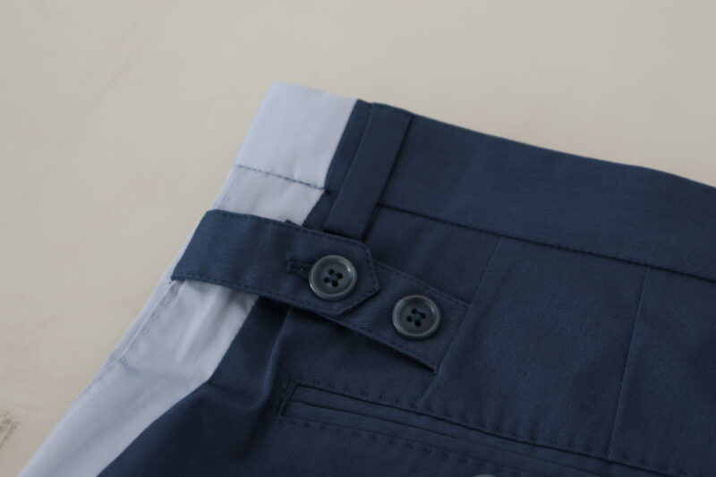 Dolce & Gabbana Elegant Blue Cotton Blend Pants for Men - Image 7