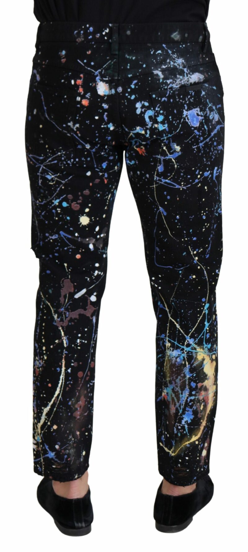 Dolce & Gabbana Exquisite Color Splash Print Denim Pants - Image 3