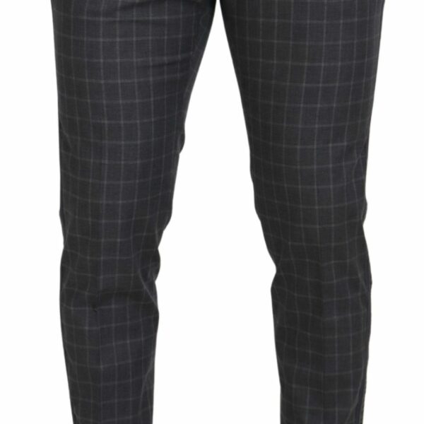 Dolce & Gabbana Elegant Checkered Cotton Pants for Men