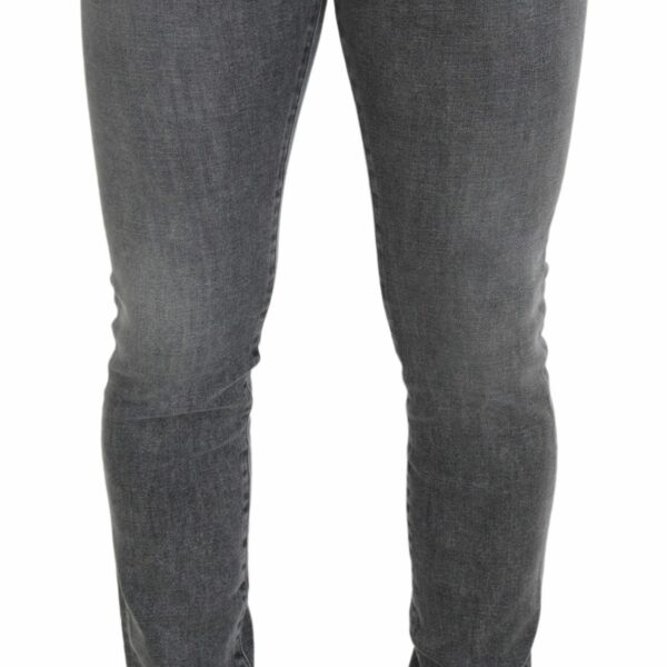 Dolce & Gabbana Chic Grey Washed Denim Pants