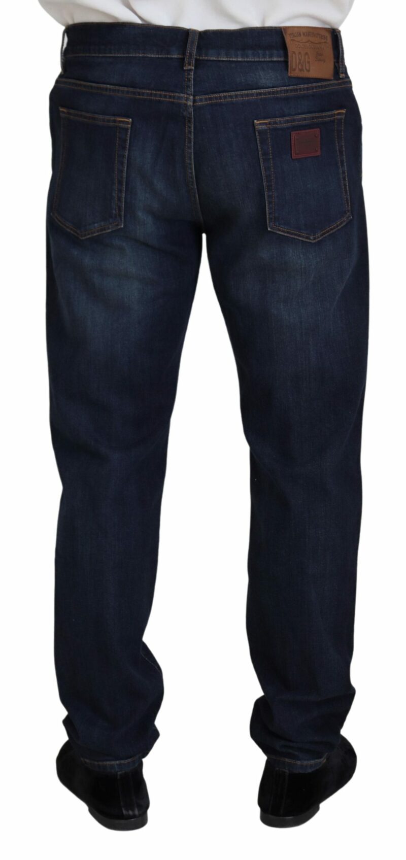 Dolce & Gabbana Elegant Blue Denim Pants - Image 3