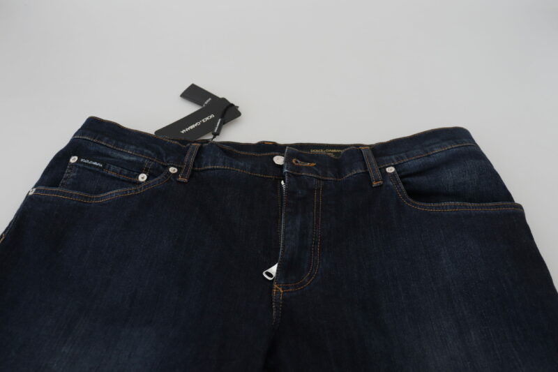 Dolce & Gabbana Elegant Blue Denim Pants - Image 4