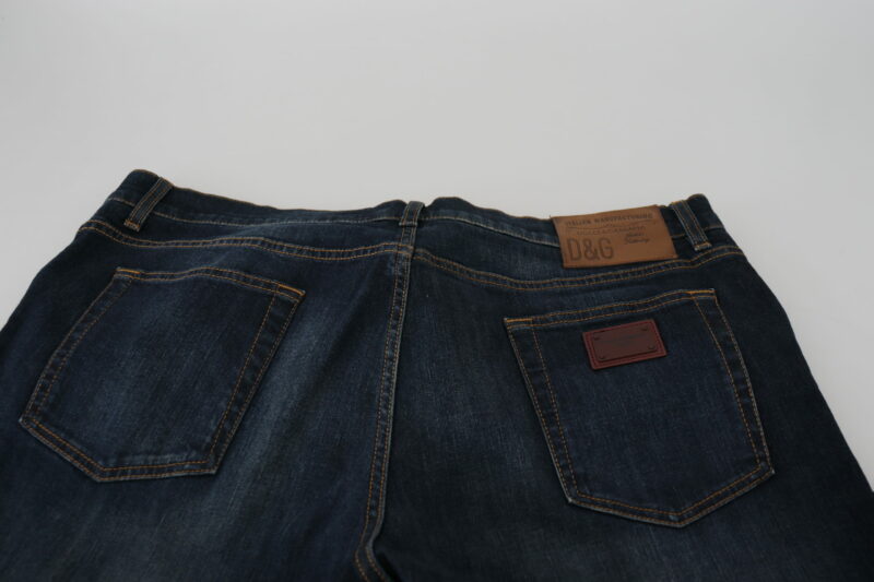 Dolce & Gabbana Elegant Blue Denim Pants - Image 5