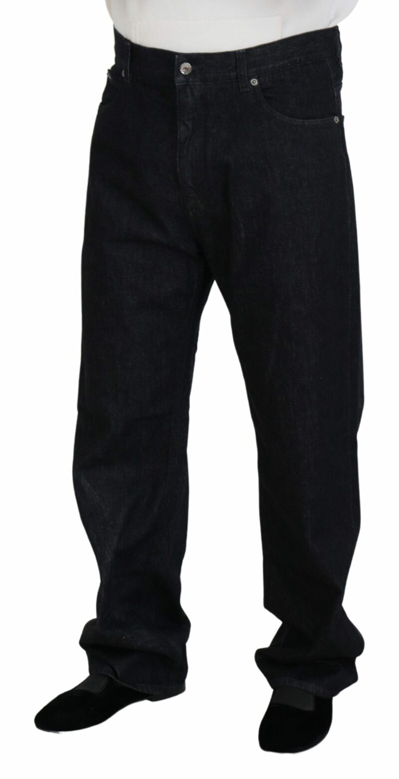 Dolce & Gabbana Elegant Black Washed Denim Pants Luxe Cotton - Image 2