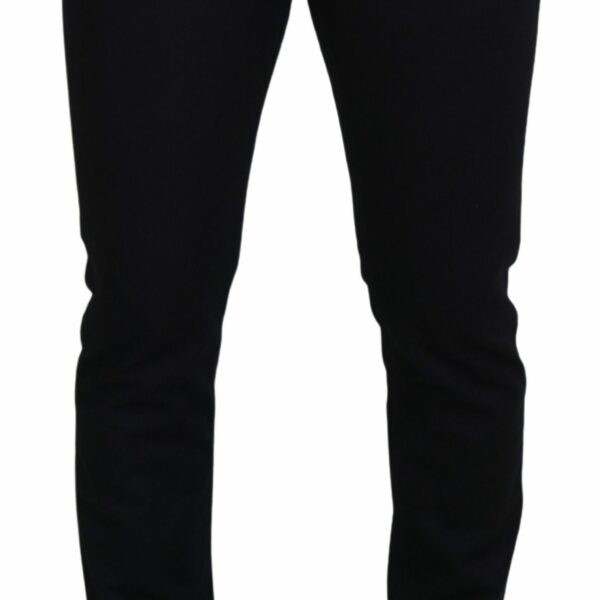 Dolce & Gabbana Elegant Black Silk Blend Denim Pants
