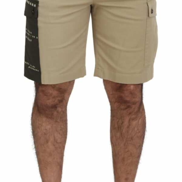 Dolce & Gabbana Elegant Beige Cotton Blend Designer Shorts