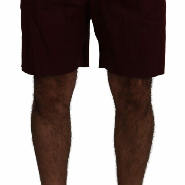 Dolce & Gabbana Elegant Maroon Cotton Blend Shorts
