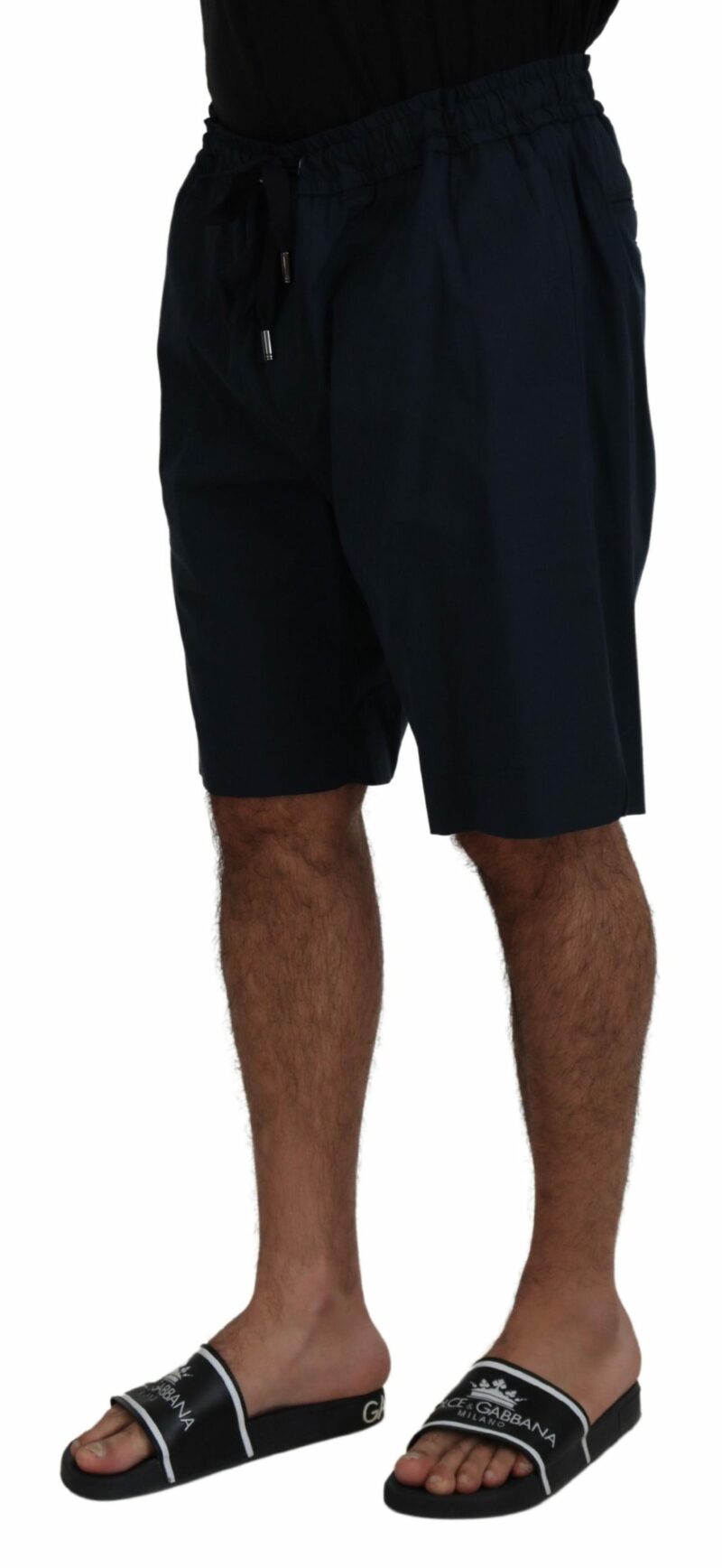 Dolce & Gabbana Elegant Blue Cotton Blend Shorts - Image 2