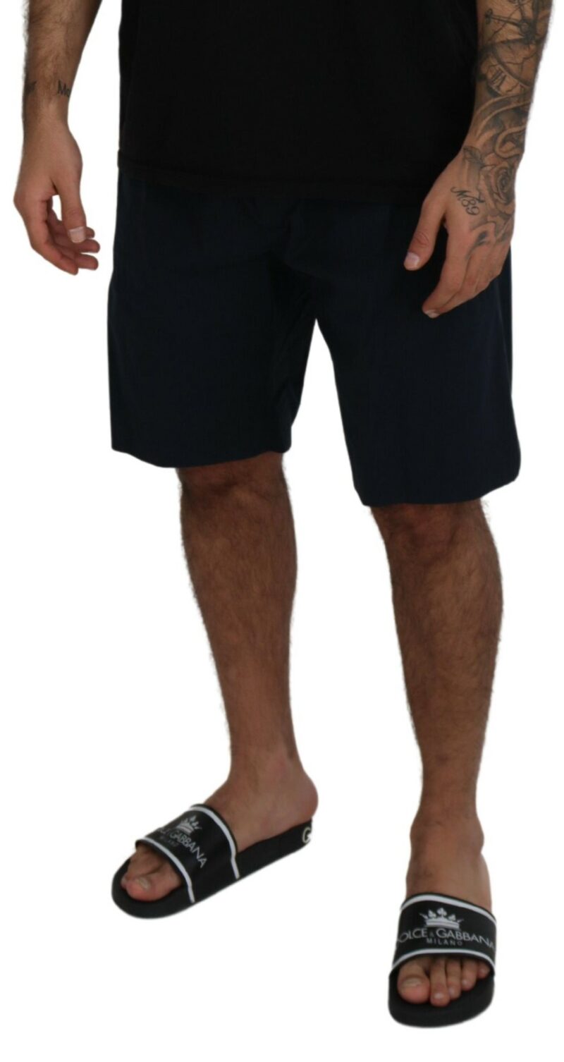 Dolce & Gabbana Elegant Blue Cotton Blend Shorts - Image 4