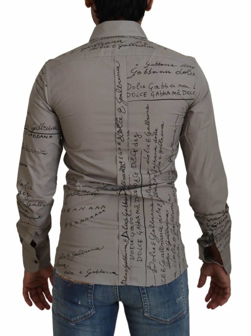Dolce & Gabbana Elegant Slim Fit Cotton Dress Shirt - Image 3