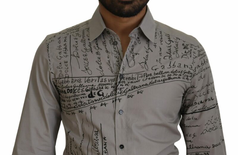 Dolce & Gabbana Elegant Slim Fit Cotton Dress Shirt - Image 4