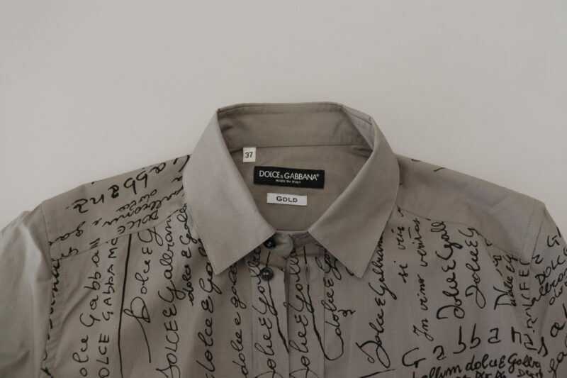 Dolce & Gabbana Elegant Slim Fit Cotton Dress Shirt - Image 5