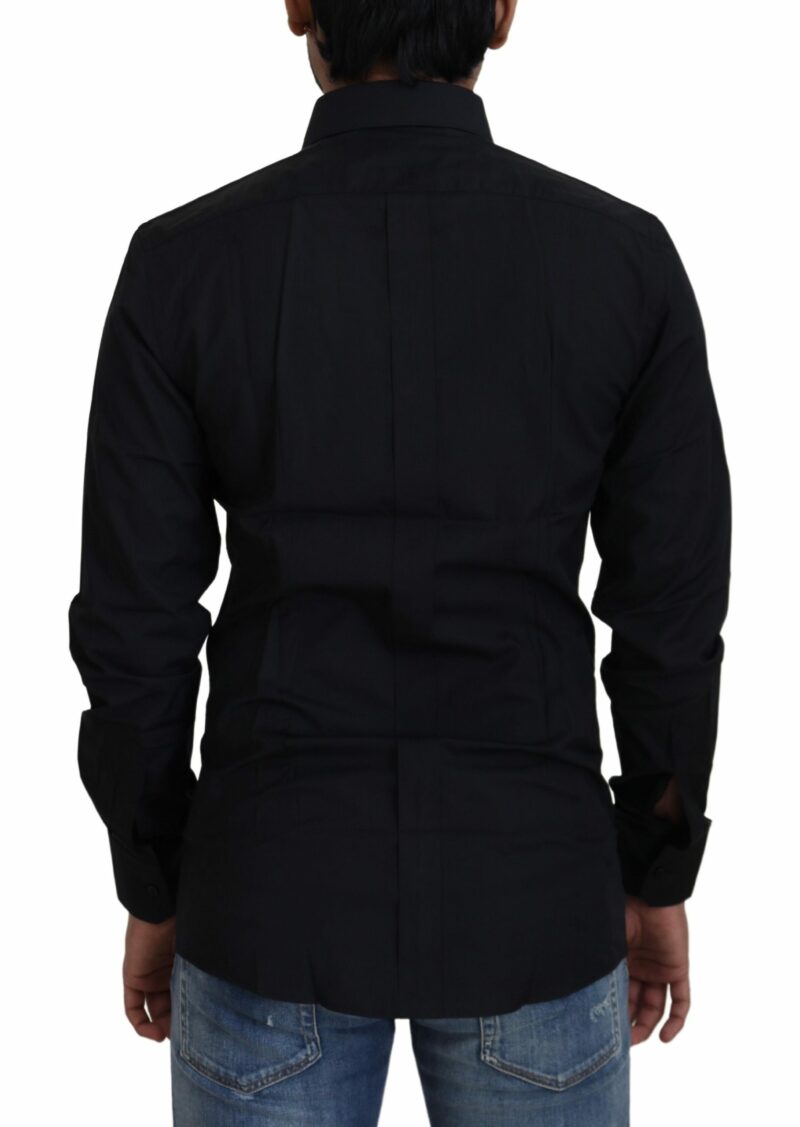 Dolce & Gabbana Chic Black Cotton Dress Shirt - Image 3