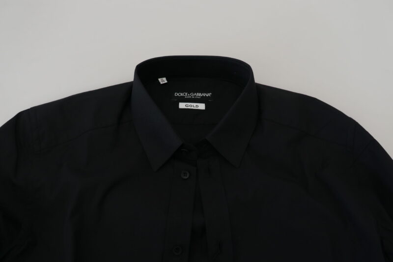 Dolce & Gabbana Chic Black Cotton Dress Shirt - Image 5