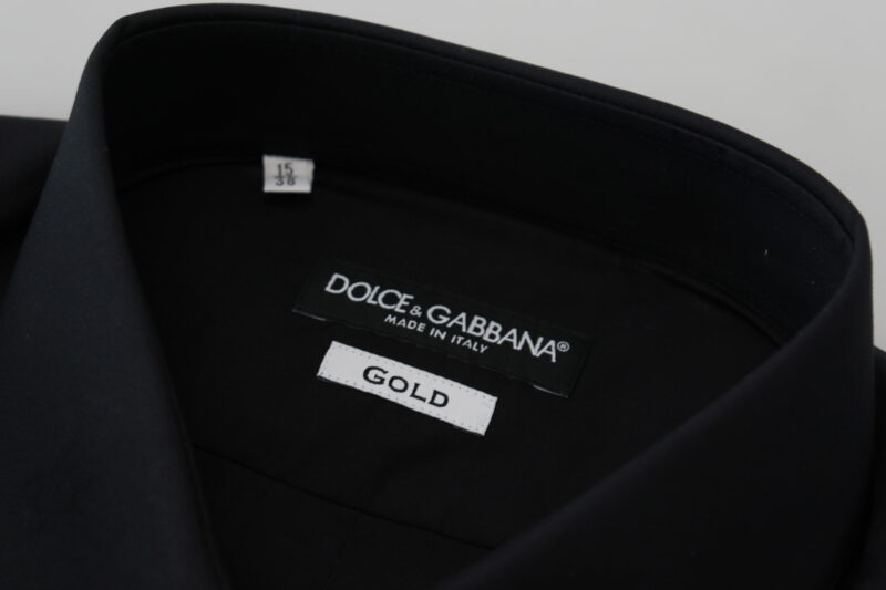 Dolce & Gabbana Chic Black Cotton Dress Shirt - Image 6