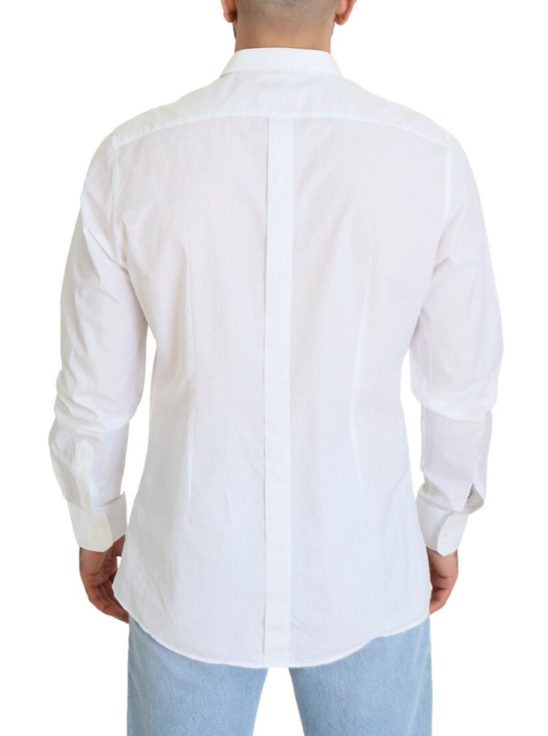 Dolce & Gabbana Elegance Reimagined White Cotton Dress Shirt - Image 3