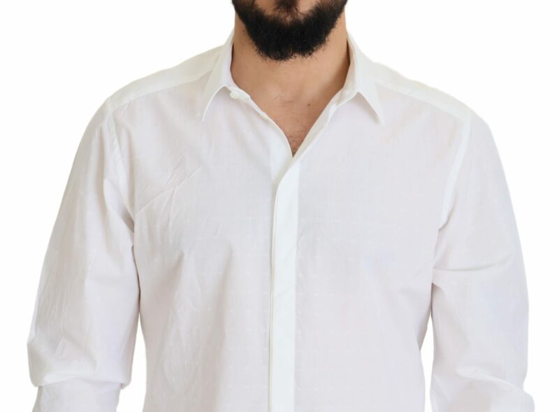 Dolce & Gabbana Elegance Reimagined White Cotton Dress Shirt - Image 4