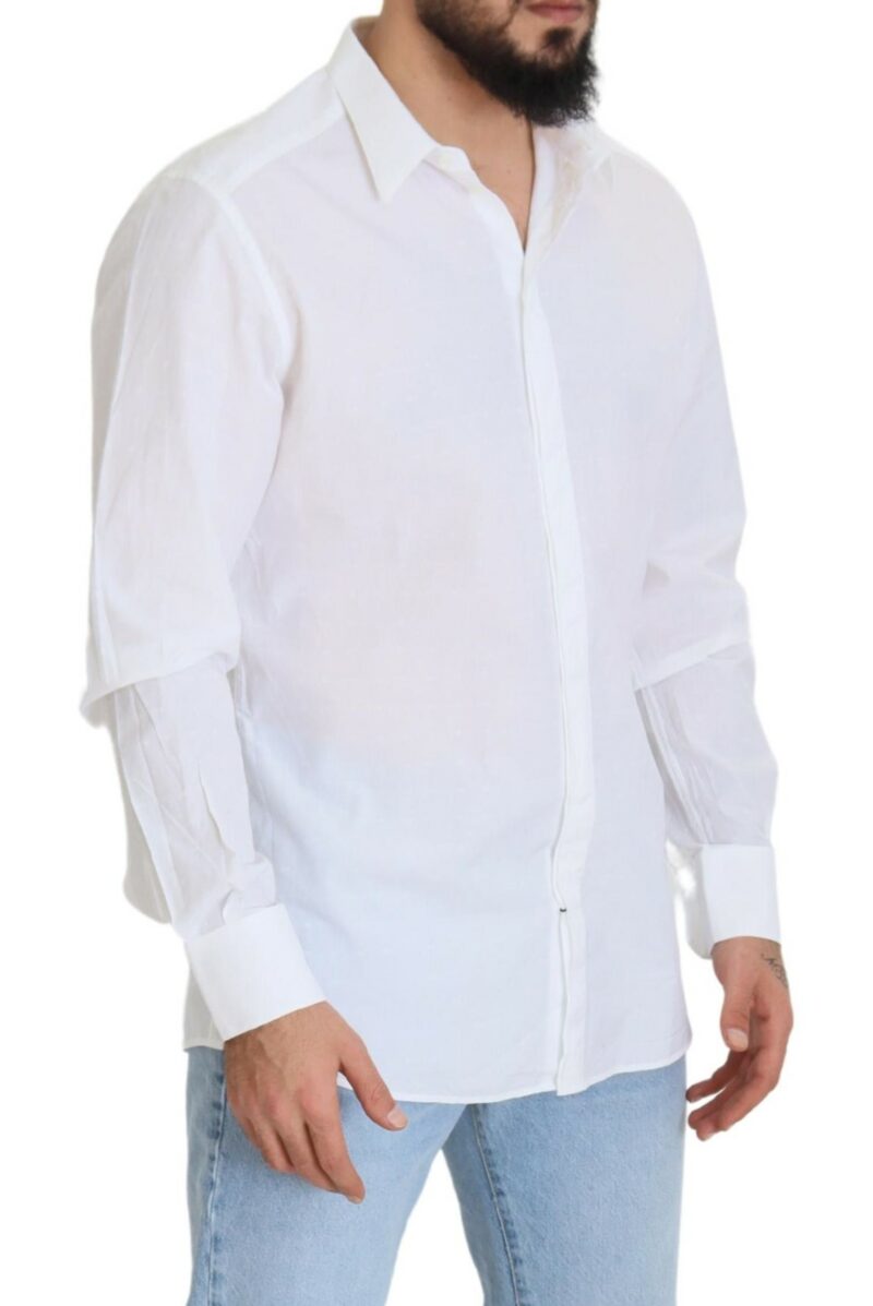 Dolce & Gabbana Elegance Reimagined White Cotton Dress Shirt - Image 5