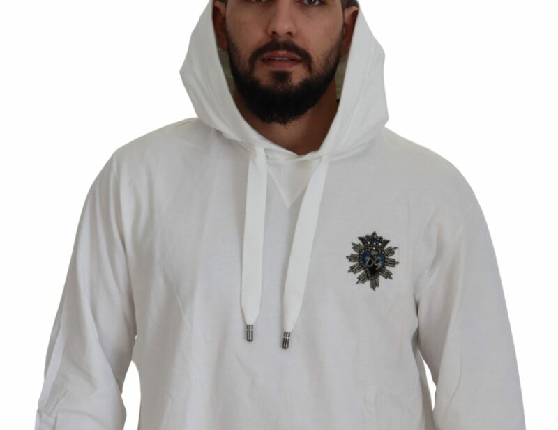Dolce & Gabbana Stunning White Hooded Sweater - Image 4