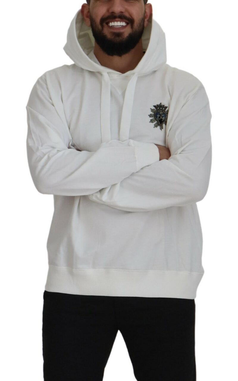 Dolce & Gabbana Stunning White Hooded Sweater - Image 5