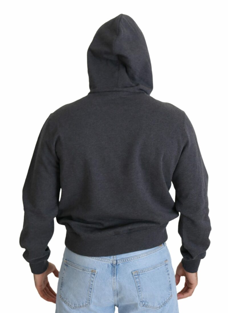 Dolce & Gabbana Elegant Grey Cotton Hooded Sweatshirt - Image 3