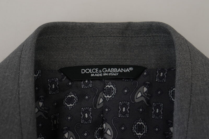 Dolce & Gabbana Elegant Light Gray Sicilia Blazer Jacket - Image 8