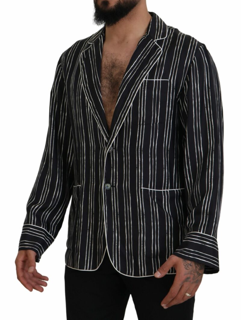 Dolce & Gabbana Elegant Silk Pajama Top Lounge Jacket - Image 2