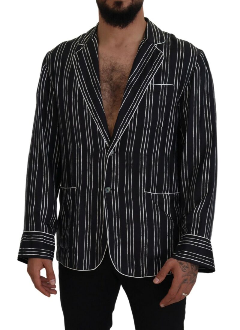 Dolce & Gabbana Elegant Silk Pajama Top Lounge Jacket - Image 5
