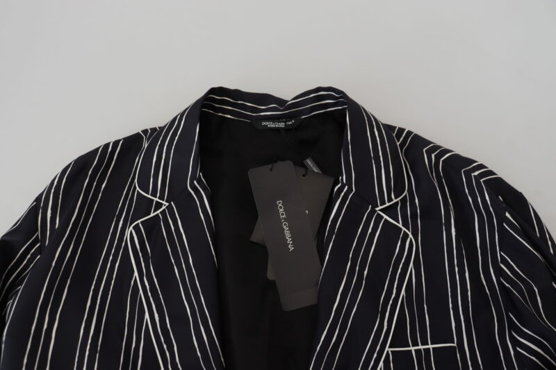 Dolce & Gabbana Elegant Silk Pajama Top Lounge Jacket - Image 6