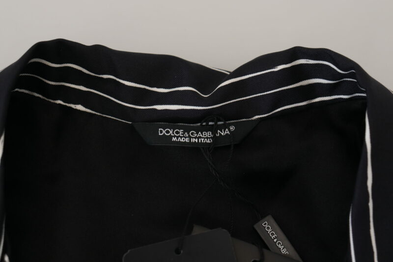 Dolce & Gabbana Elegant Silk Pajama Top Lounge Jacket - Image 7