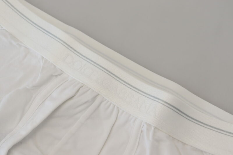 Dolce & Gabbana Elegant White Cotton Blend Boxer Shorts - Image 3