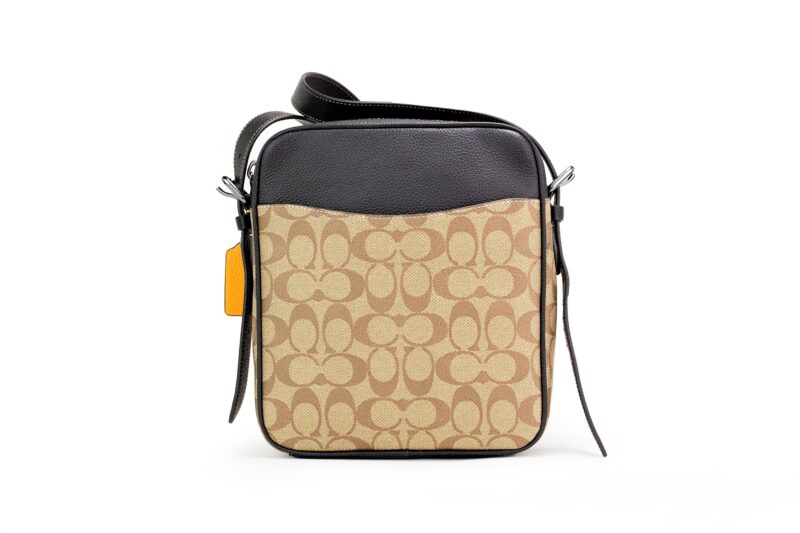 COACH Hudson 21 Signature Varsity Stripe Coated Canvas Crossbody Bag - Image 3