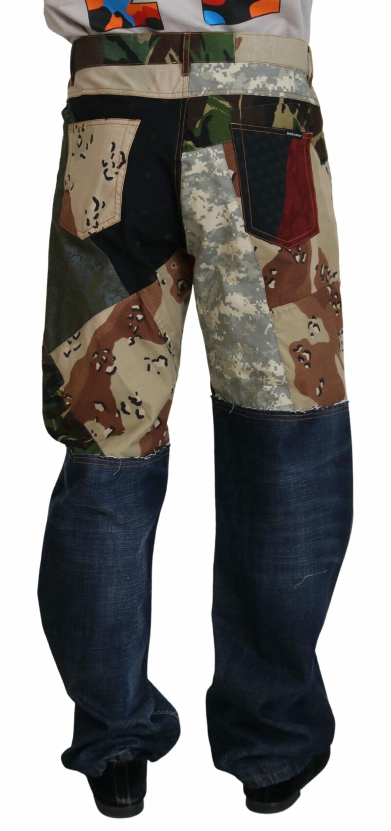 Dolce & Gabbana Patchwork Denim Rich Silk Blend Jeans - Image 3