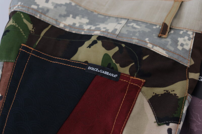 Dolce & Gabbana Patchwork Denim Rich Silk Blend Jeans - Image 5