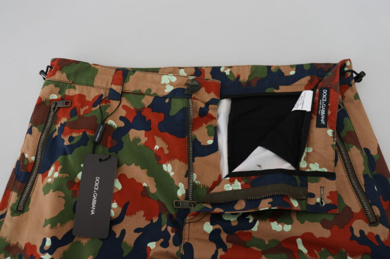 Dolce & Gabbana Italian Designer Multicolor Cargo Shorts - Image 5