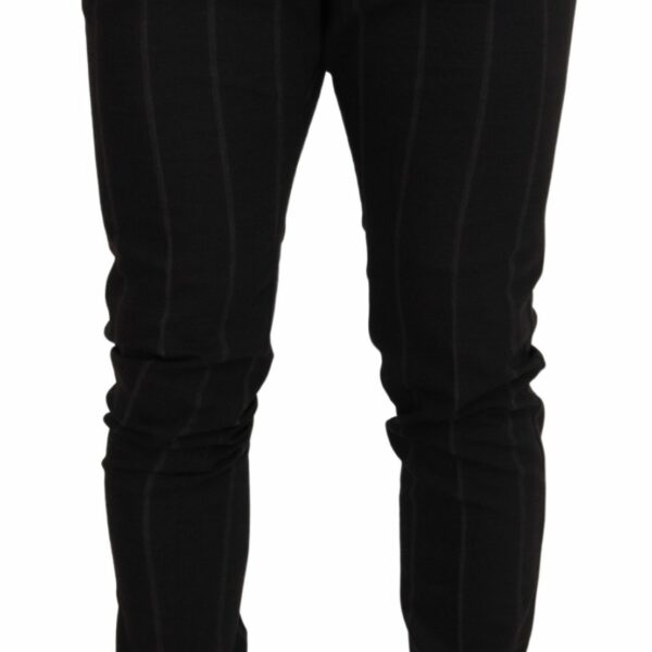 Dolce & Gabbana Elegant Black Striped Chino Pants
