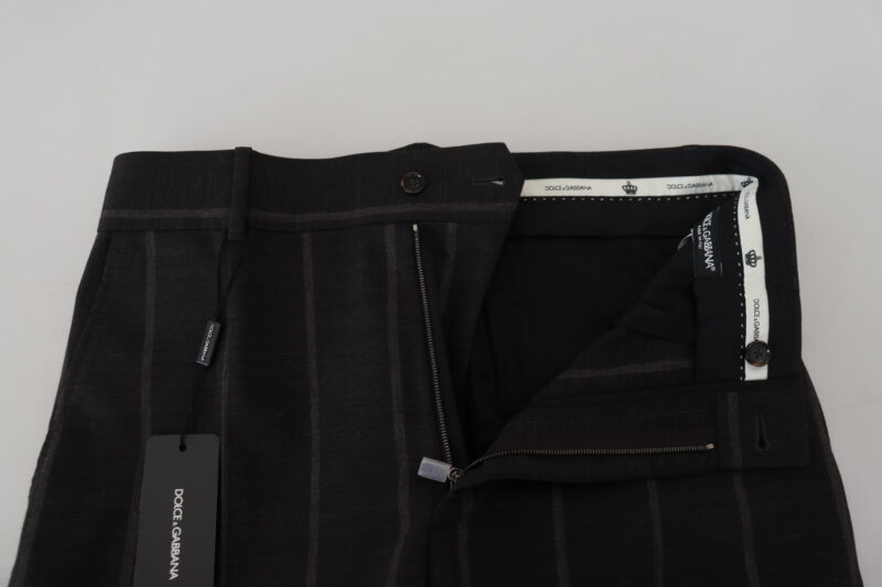 Dolce & Gabbana Elegant Black Striped Chino Pants - Image 5