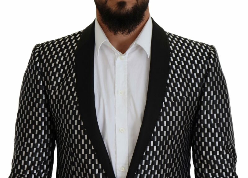 Dolce & Gabbana Elegant Black Silk Blend Slim Fit Suit - Image 4