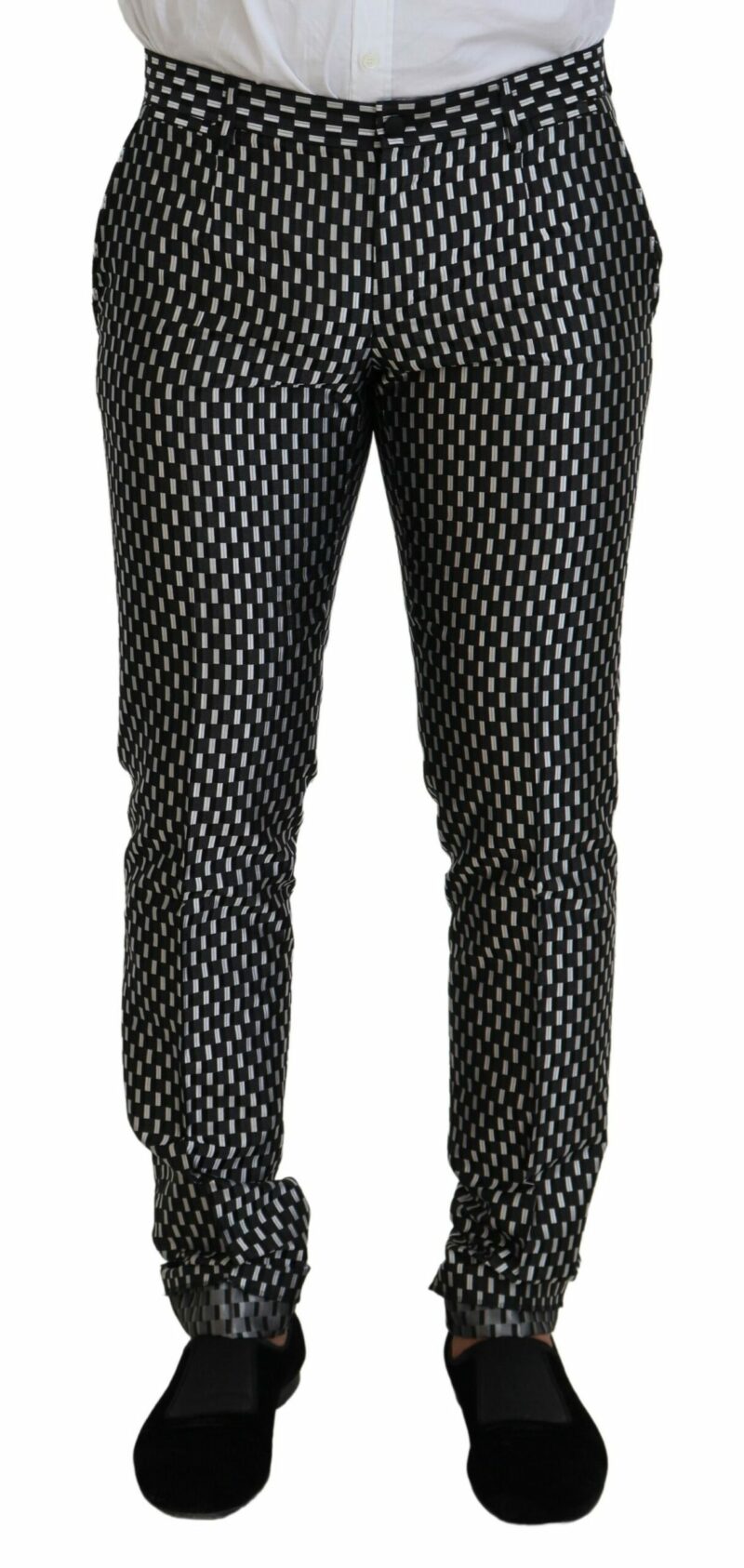 Dolce & Gabbana Elegant Black Silk Blend Slim Fit Suit - Image 7