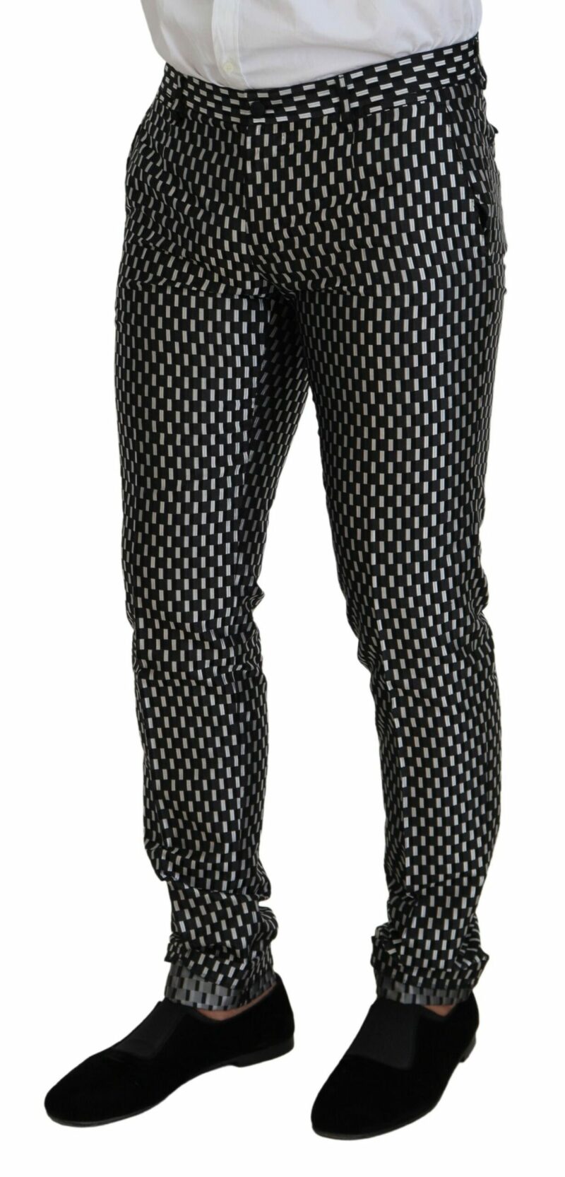 Dolce & Gabbana Elegant Black Silk Blend Slim Fit Suit - Image 8