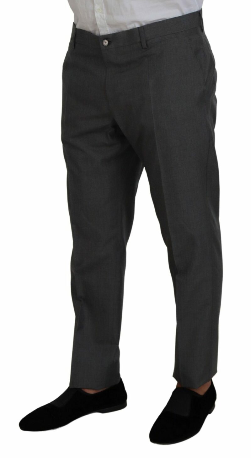 Dolce & Gabbana Sleek Silver Martini Slim Fit Three-Piece Suit - Image 4