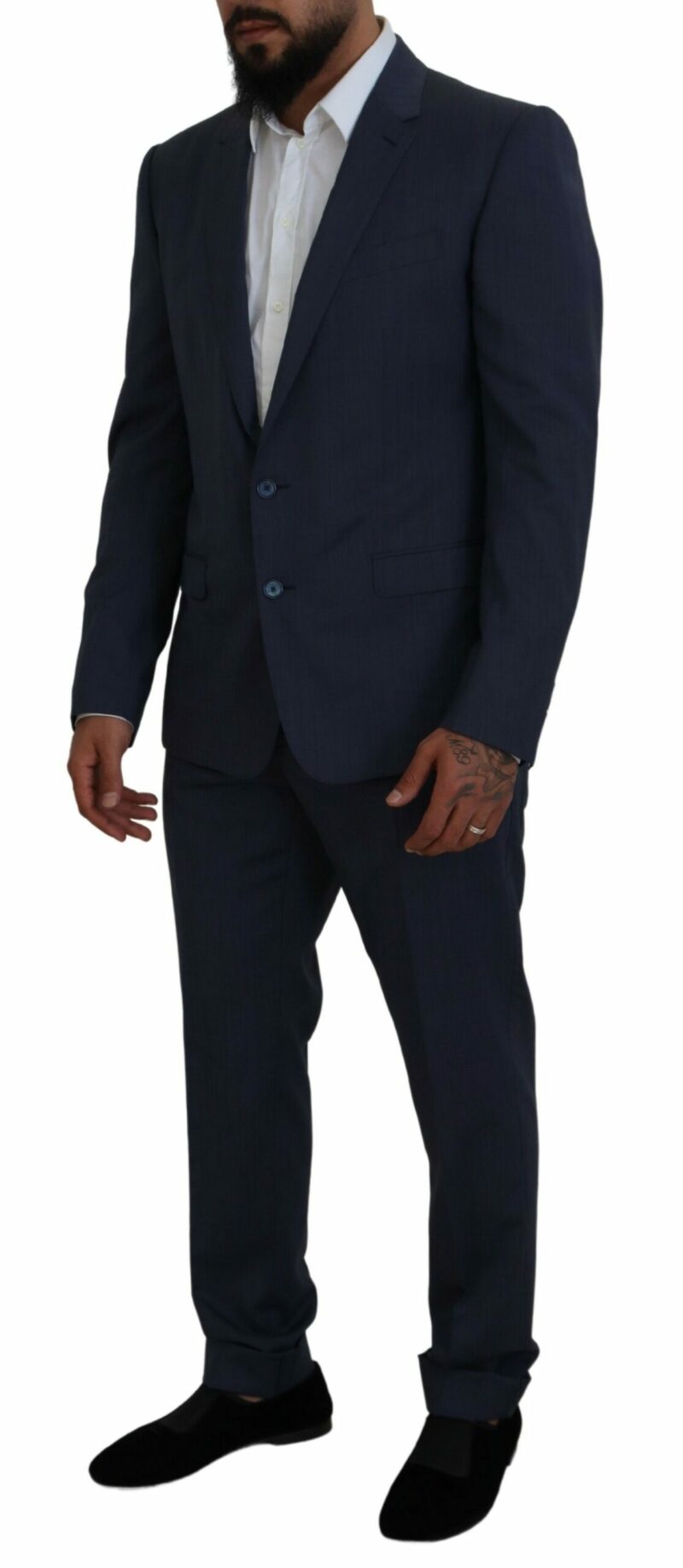 Dolce & Gabbana Elegant Blue Martini Men's Slim Fit Suit - Image 6