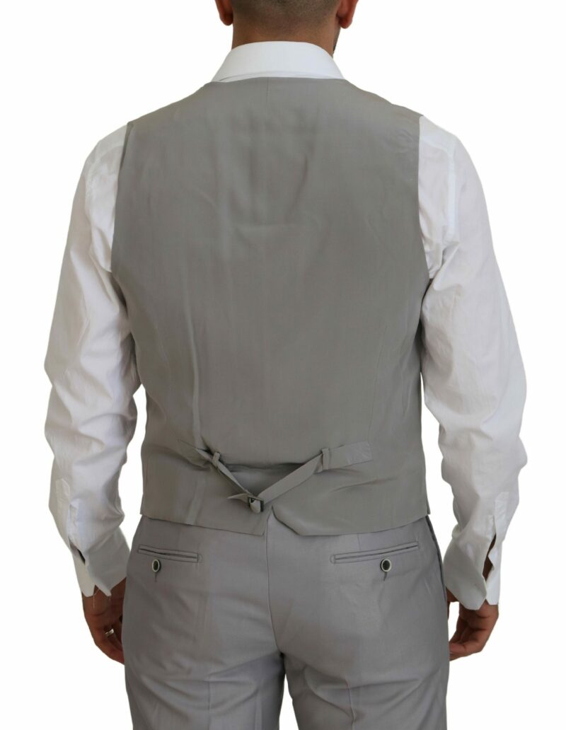 Dolce & Gabbana Elegant Silver Slim Fit Three-Piece Suit - Image 2