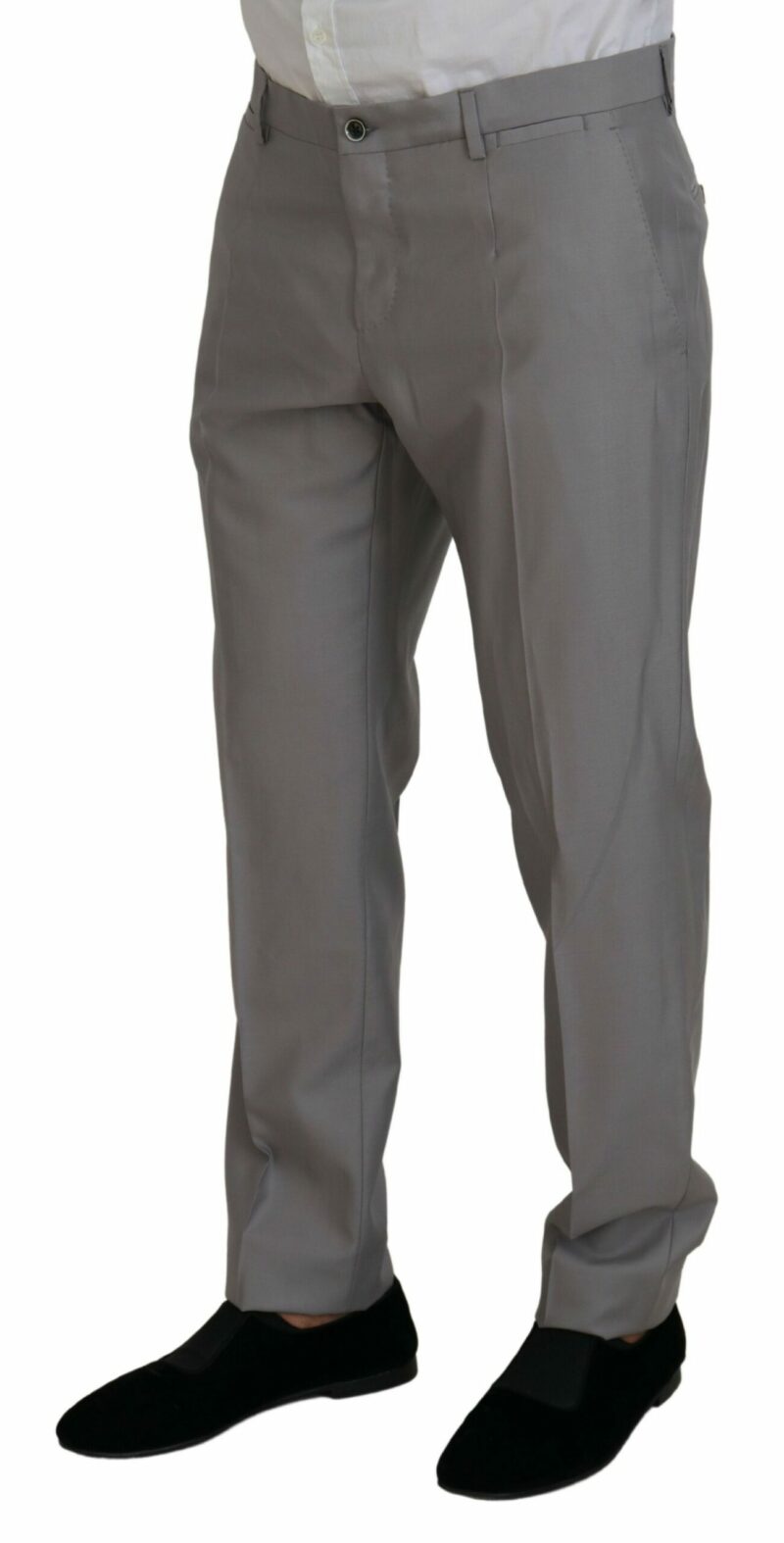 Dolce & Gabbana Elegant Silver Slim Fit Three-Piece Suit - Image 4